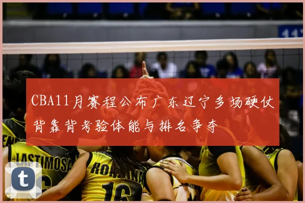 CBA11月赛程公布广东辽宁多场硬仗背靠背考验体能与排名争夺